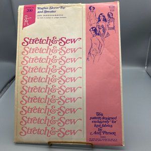UNCUT Vintage Sewing PATTERN Stretch and Sew 200 by Ann Person, Ladies 1974